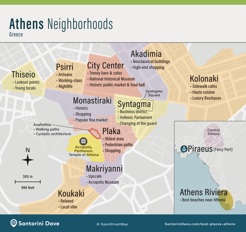 Athens Neighborhood map