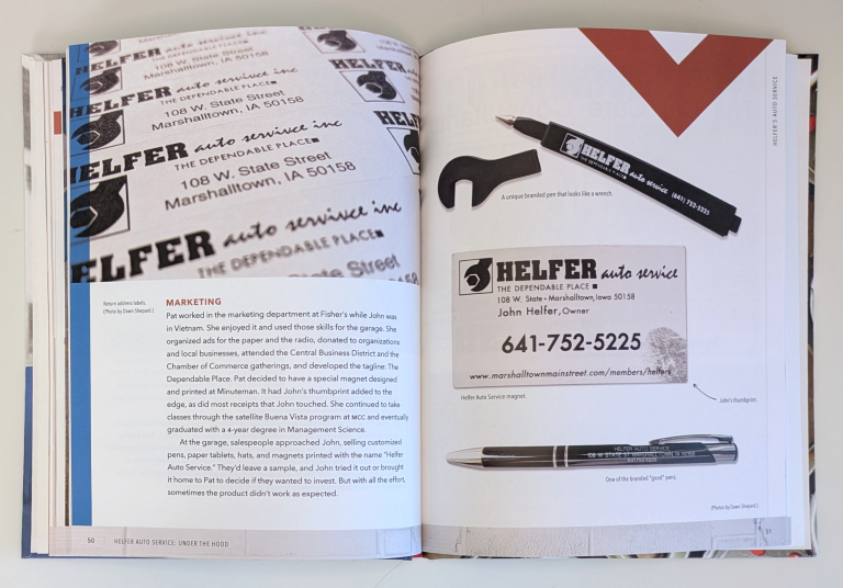 Helfer Auto Service memoir marketing page