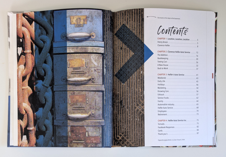 Helfer Auto Service memoir toc page