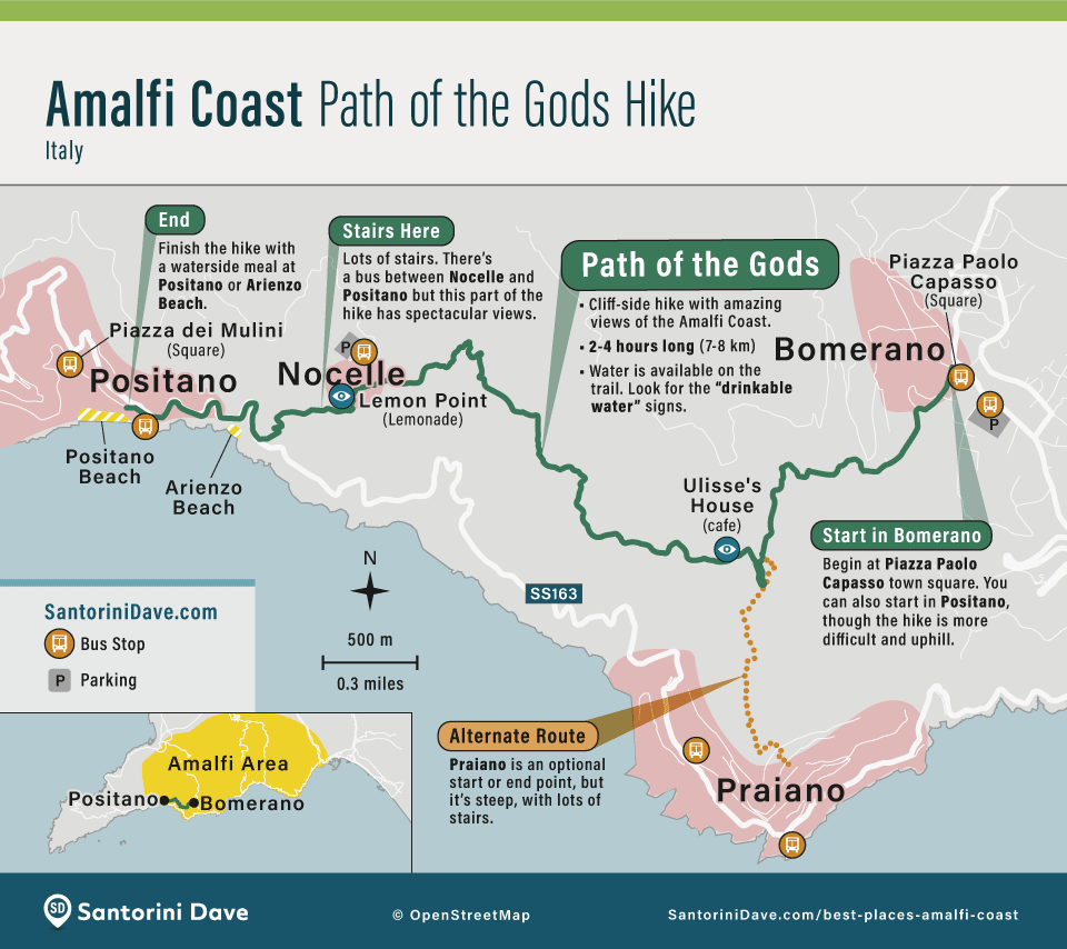 Amalfi Coast map